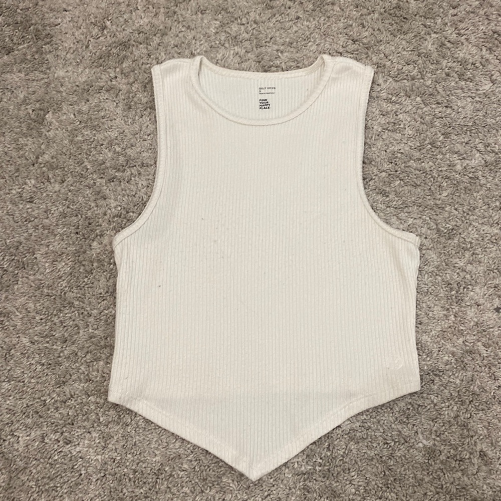 hollister/gilly hicks handkerchief hem tank top size small